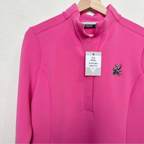 Levelwear Womens Small Long Sleeve Dive Midlayer Deep Pink Top - Picture 3 of 10